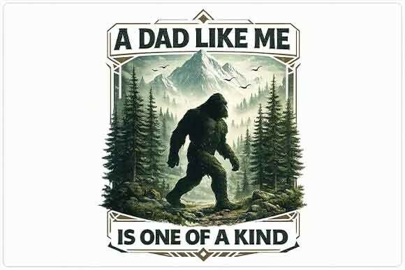 Bigfoot Dad Vintage Graphic PNG: The Ultimate Design Asset