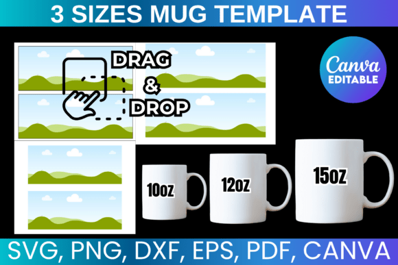 Design Custom Mugs with Full Wrap Canva Templates
