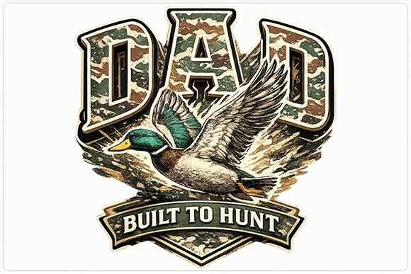 Duck Hunting Dad Vintage Graphic PNG: Rugged Style for Modern Creators