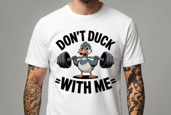 Duck Lifting Weights: Funny Gym Fitness for Bold Designs