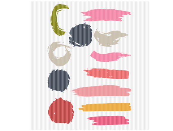 Dynamic Paint Brush Strokes Graphic for Creative Projects