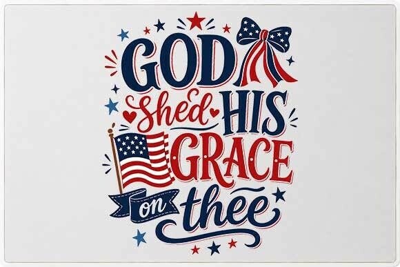 Embrace Faith and Freedom with the God Shed His Grace Graphic