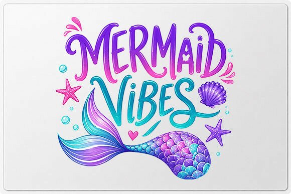 Mermaid Vibes Tail Graphic PNG: A Dive into Playful Design