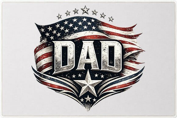 Patriotic Dad American Flag Graphic: Bold Design
