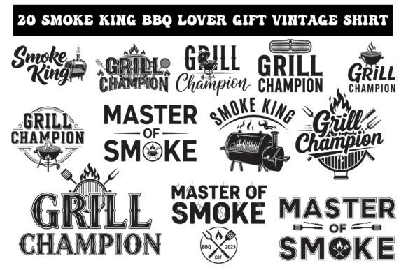 Smoke King BBQ Lover SVG Bundle: Bold Vectors for Grill Masters