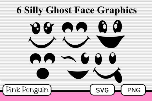 Spooky & Simple: Halloween Ghost Faces Graphic Pack SVG